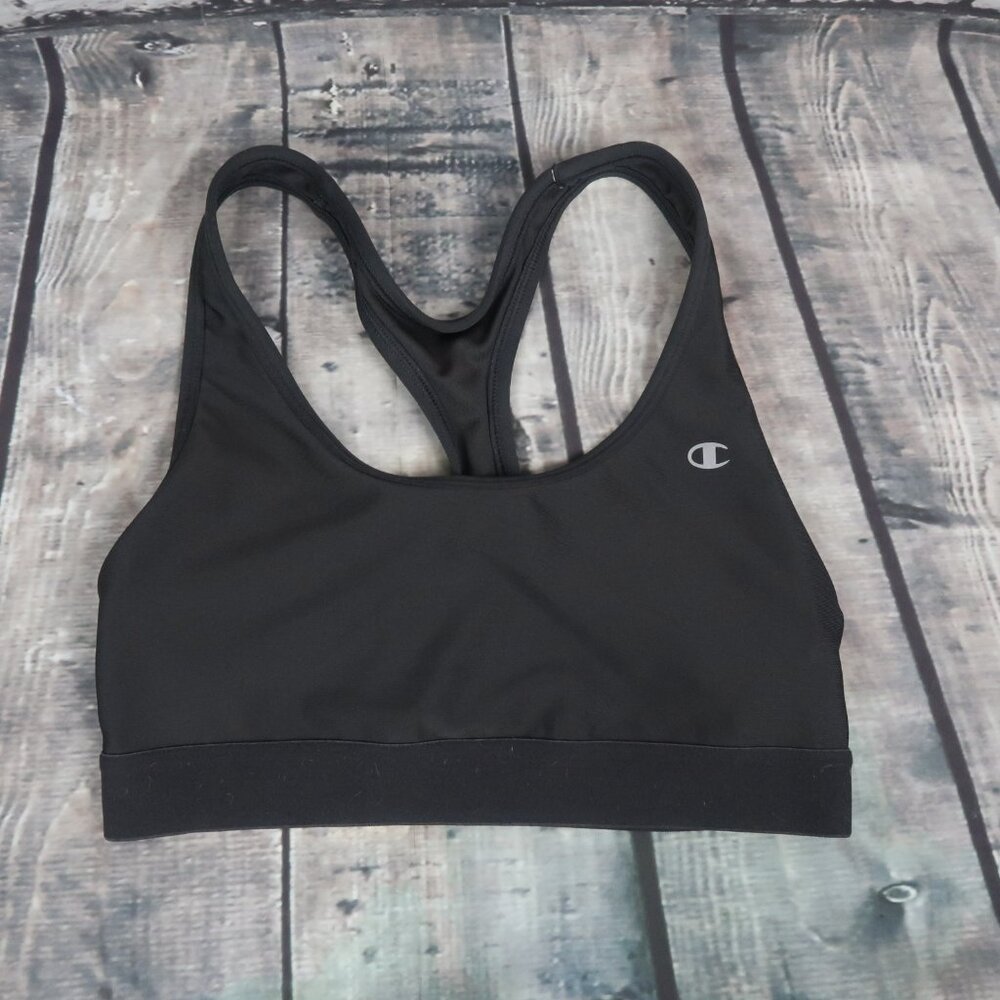CHAMPION DARK GREY RACERBACK MEDIUM SUPPORT SPORTS BRA SIZE LARGE